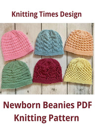 6 Newborn Beanies: Texture and Lace