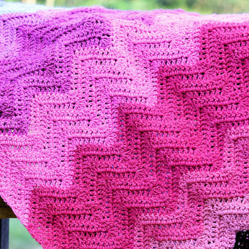 Double Crochet Chevron Baby Blanket