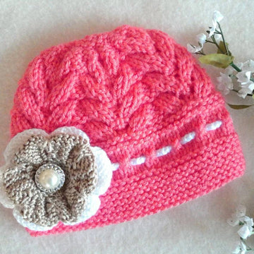 Knitting PATTERN Baby Hat Baby Girl
