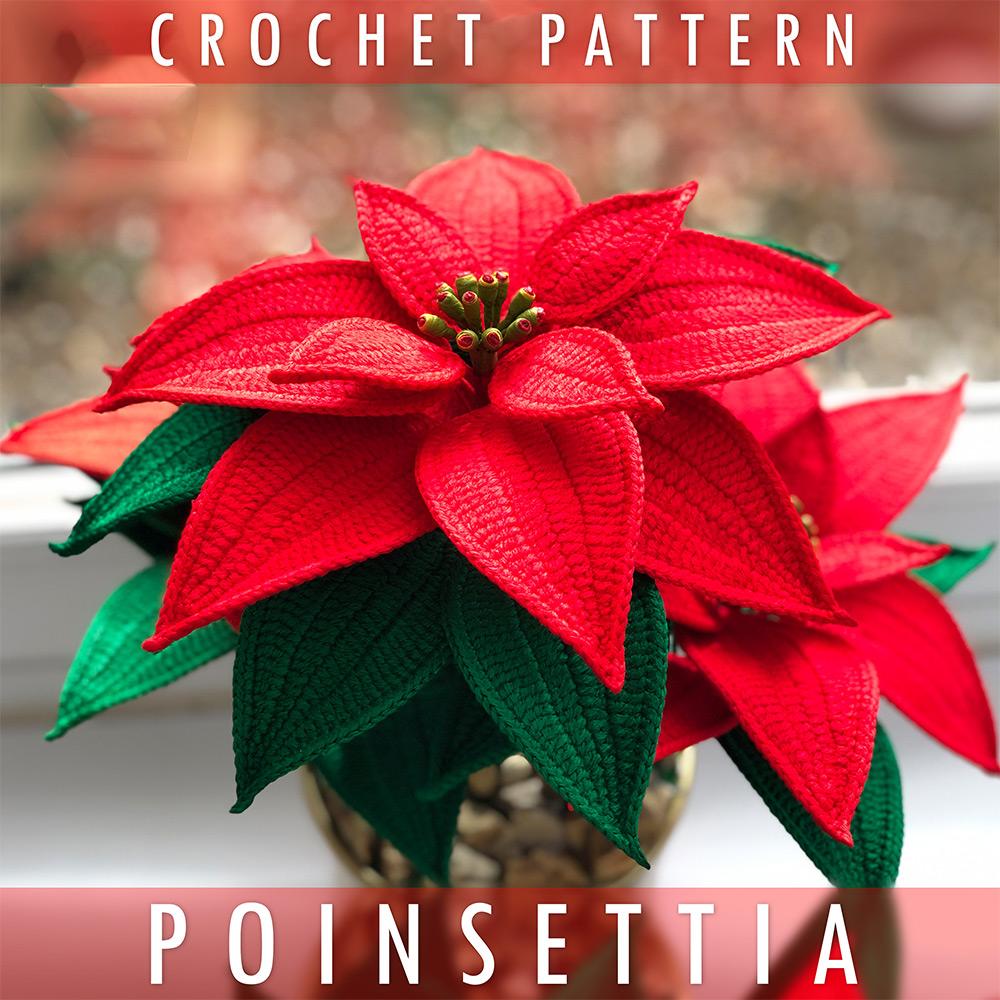 Crochet Poinsettia Pattern