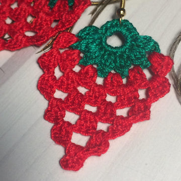 63. Raspberry earrings
