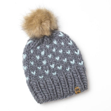 Wool Chunky Fair Isle Pompom Hat