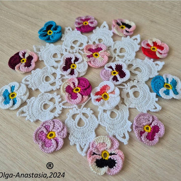 Floral table napkin Irish crochet lace 3