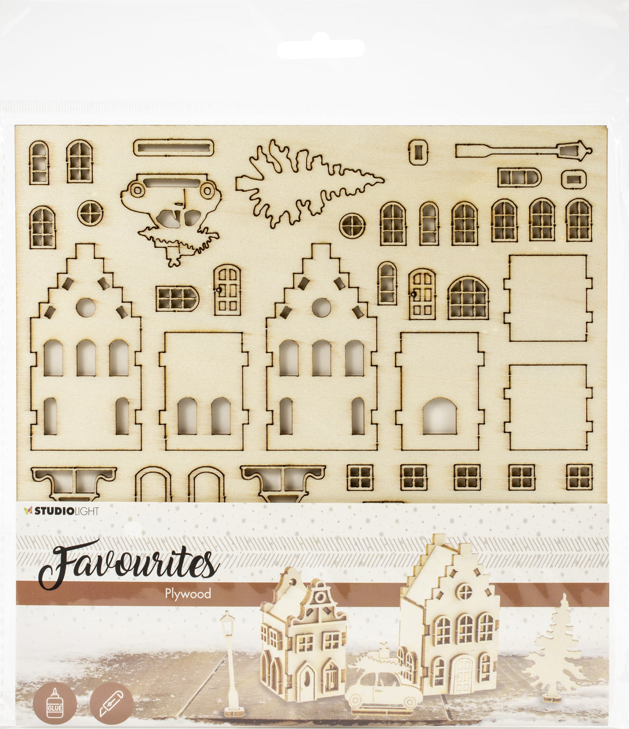 Studio Light Plywood Favourites Scenery - Christmas Street