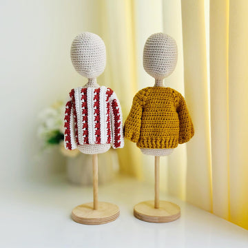 Amigrumi doll clothes, crochet doll clothes, Fall sweaters