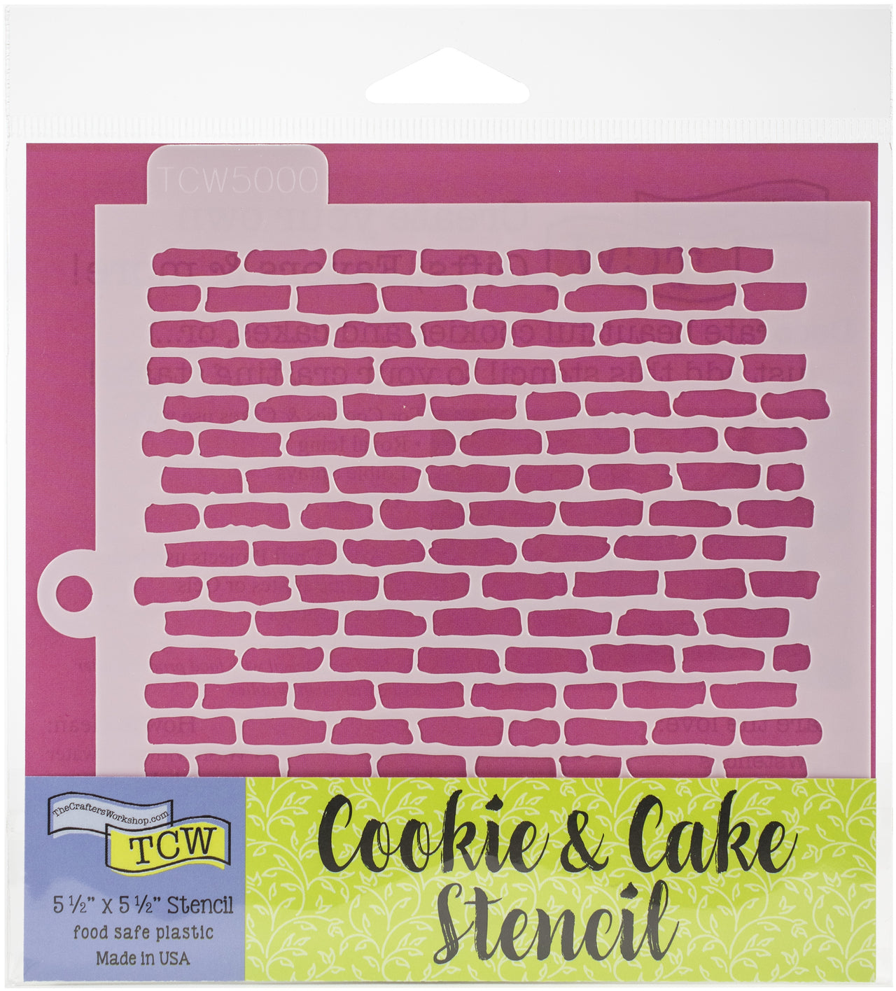 The Crafter's Workshop Crafter's Workshop Cookie & Cake Stencils 5.5"X5.5" - Bricks