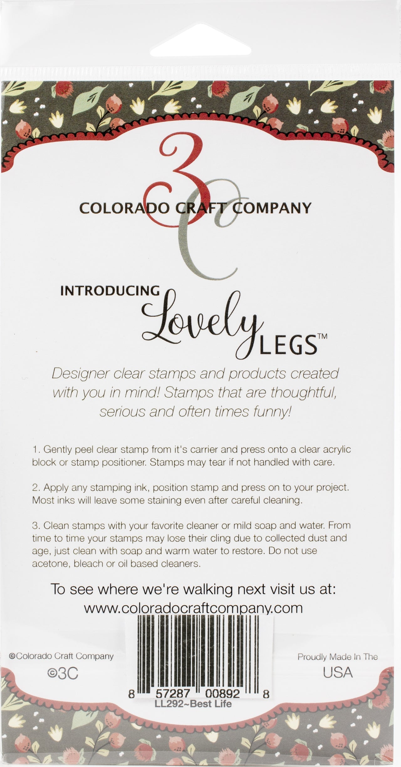 Colorado Craft Company Clear Stamps 4"X6" - Best Life-Lovely Legs