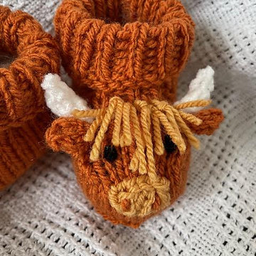 Highland Cow baby boots