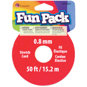 Cousin Fun Pack Stretch Cord Spool .8mmX50' - Clear