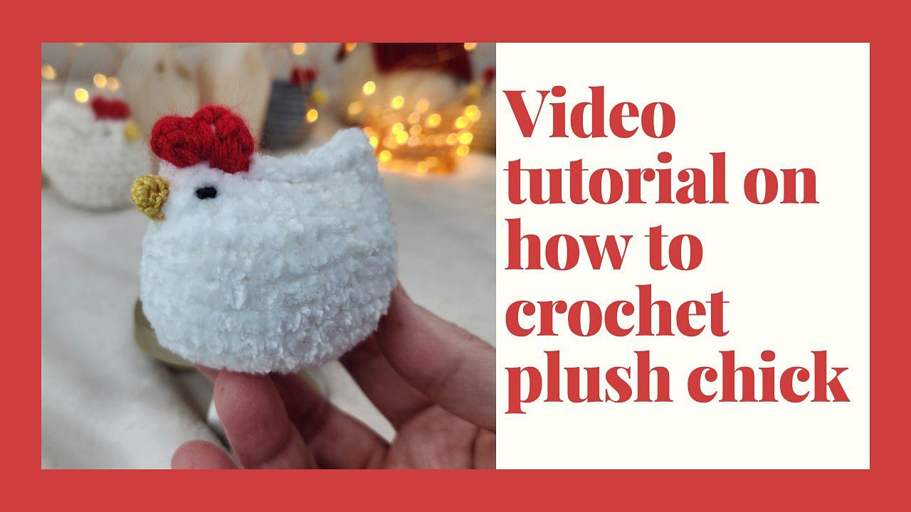 Mini Amigurumi Chick Pattern & Video (Scarf/Basket)