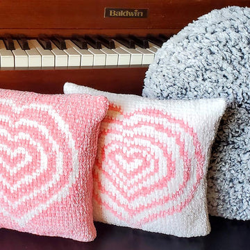 Radiating Heart Pillow