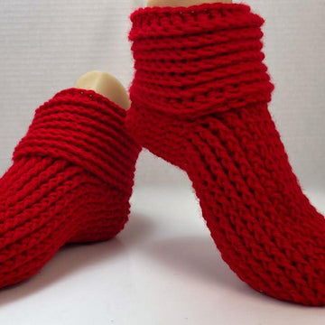 Crimson Cozy Slipper Boots