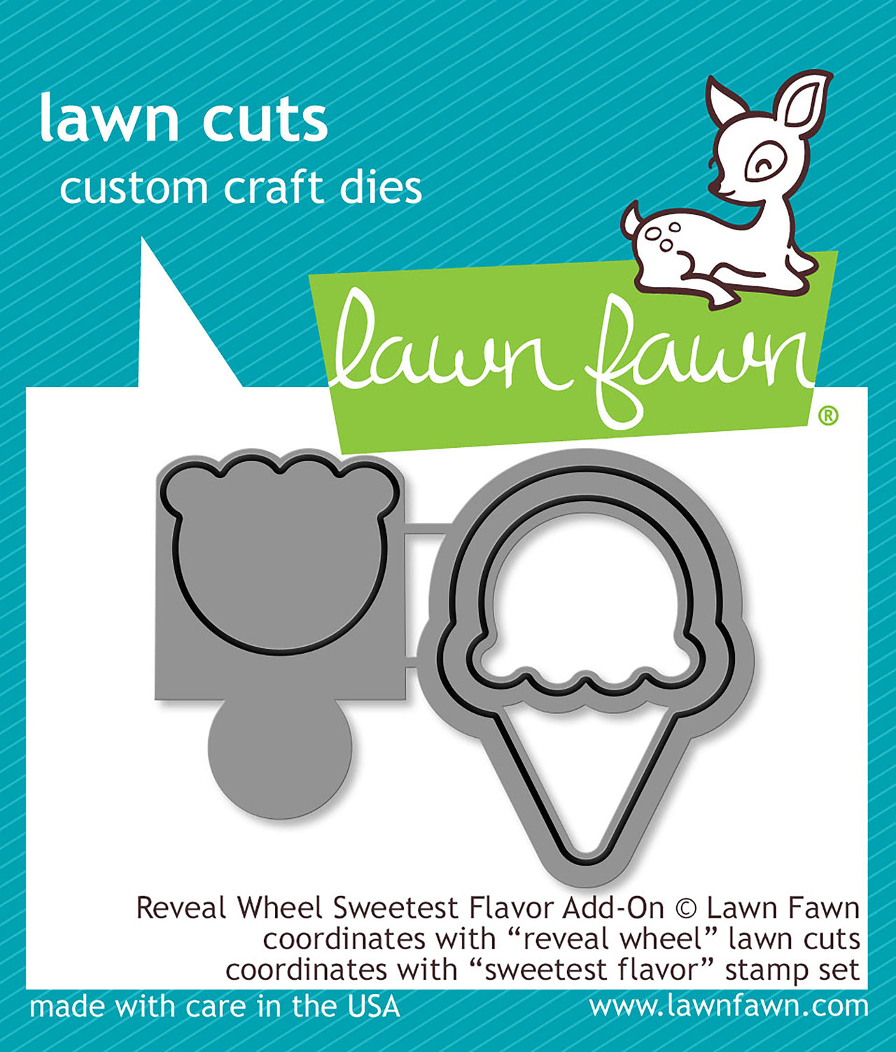 Lawn Fawn Lawn Cuts Custom Craft Die - Reveal Wheel Sweetest Flavor