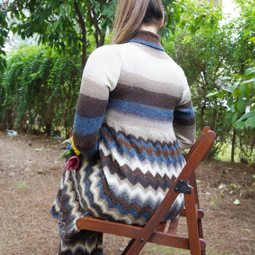 Maxi dress with chevrons skirt