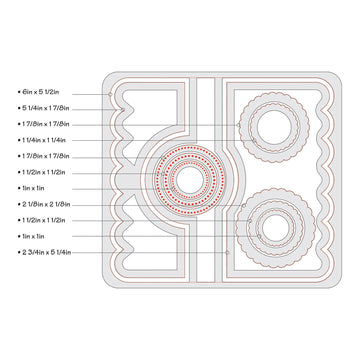 Sizzix Framelits Dies By Stephanie Barnard 11/Pkg - Circle #2 Flip-Its Card