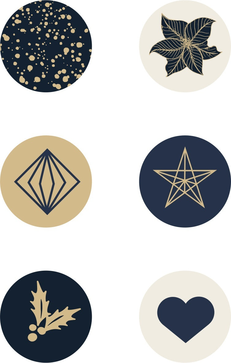 Kaisercraft Starry Night Adhesive Curios 6/Pkg - 599533