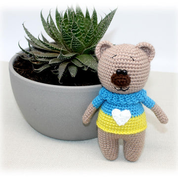 I Love Ukraine Bear Crochet Pattern
