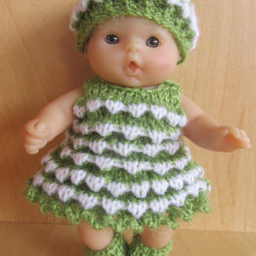 Offer! 5" Berenguer Christmas Tree Dress