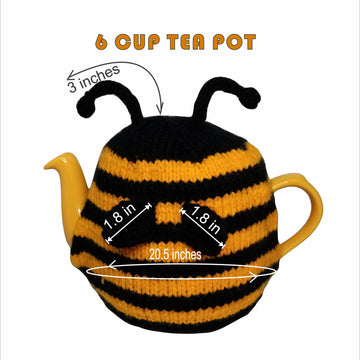 Happy bee tea cozy