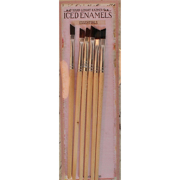 Ranger Ice Resin Essentials Brushes 6/Pkg - Angle 2/16" Width