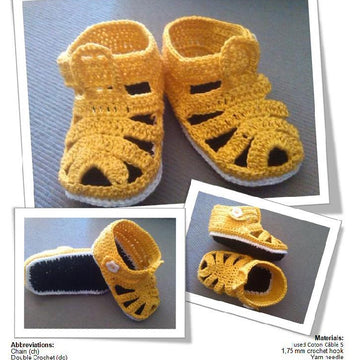 Cotton Thread Baby Sandals  / Sandaletti in cotone