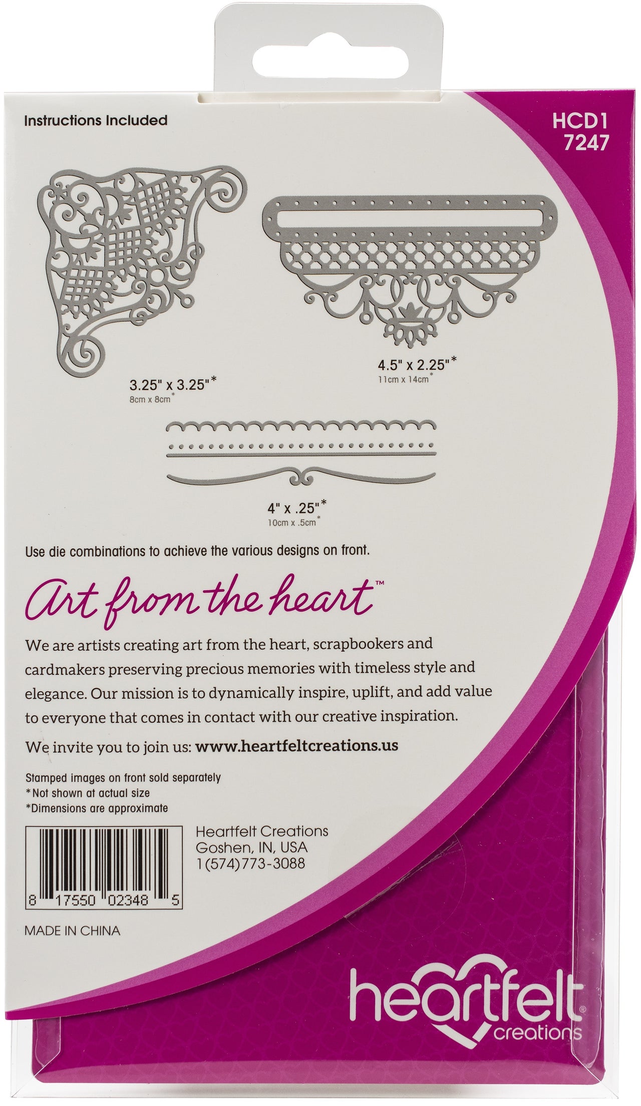 Heartfelt Creations Pocket & Accents Dies - Regal .25" To 4.5"