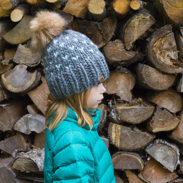 Wool Chunky Fair Isle Pompom Hat