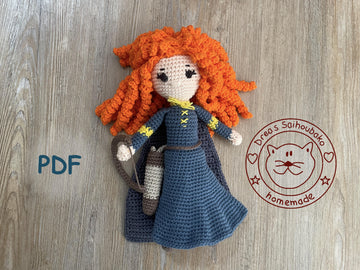 Scottish Princess amigurumi doll