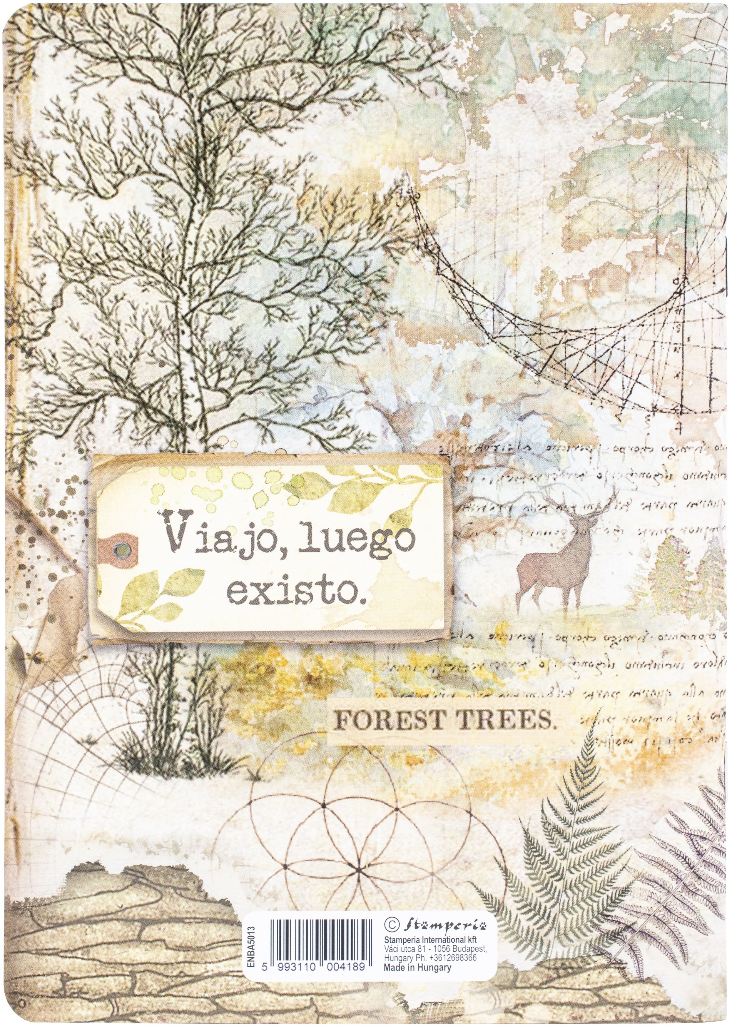 Stamperia Intl Stamperia Lined Notebook A5 - Fox