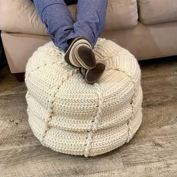 Twisted Cable Pouf