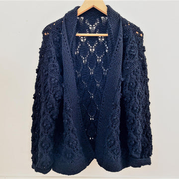 Black Magic - Cardigan Coat - Lace & Bobble