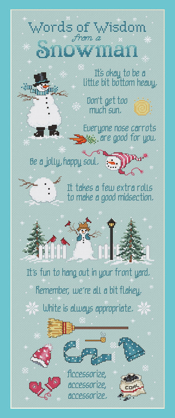Sue Hillis Designs Snowman Wisdom - L454 - Leaflet