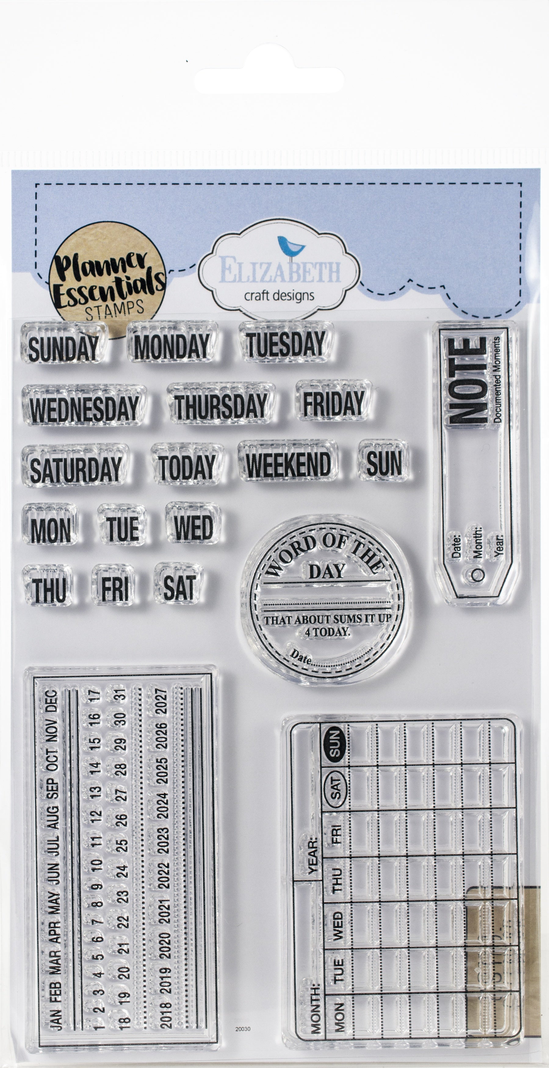 Elizabeth Craft Designs Elizabeth Craft Clear Stamps - Calendar