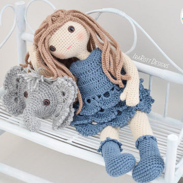 Josefina Doll And Jeffery Elephant Pillow Amigurumi