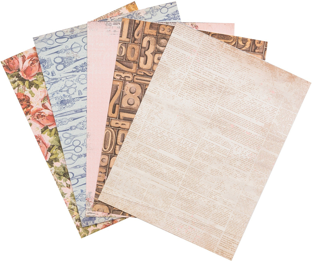 American Crafts Bobunny Single-Sided Paper Pad 6"X8" 36/Pkg - Family Heirlooms, 12 Designs/3 Each