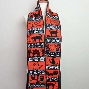 A Purrfect Scare Halloween Scarf