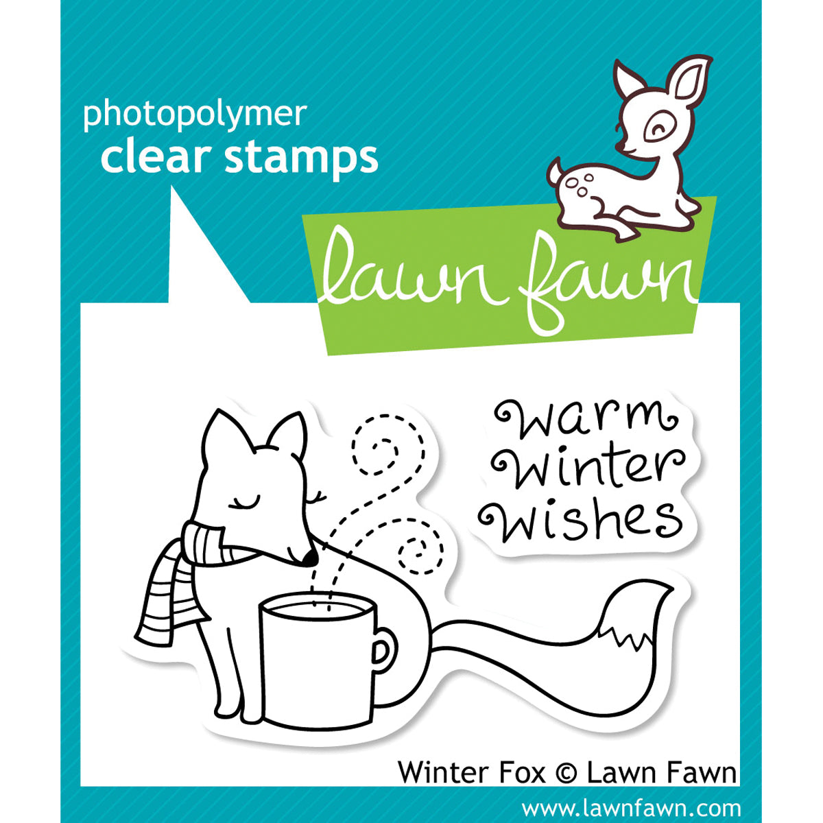 Lawn Fawn Clear Stamps 3"X2" - Winter Fox