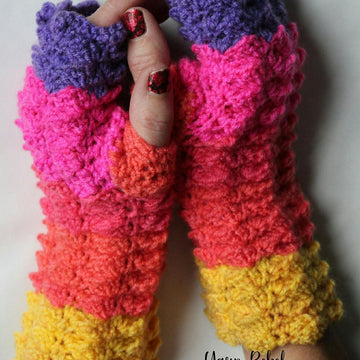 Dragon Scale Fingerless Gloves