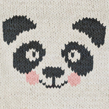 Cute Panda Face Knitting Chart