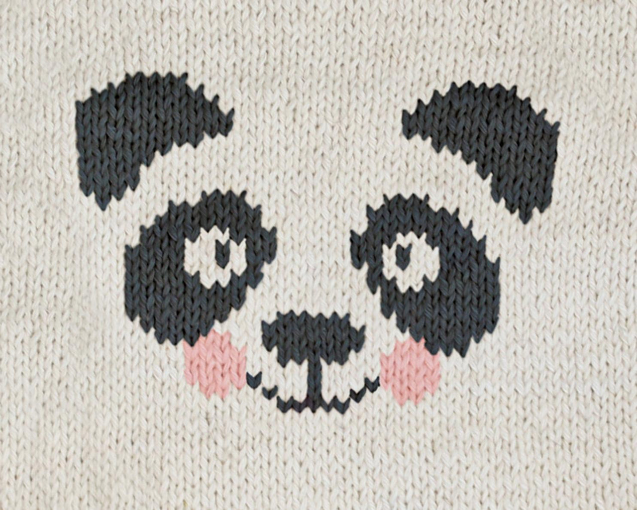 Cute Panda Face Knitting Chart