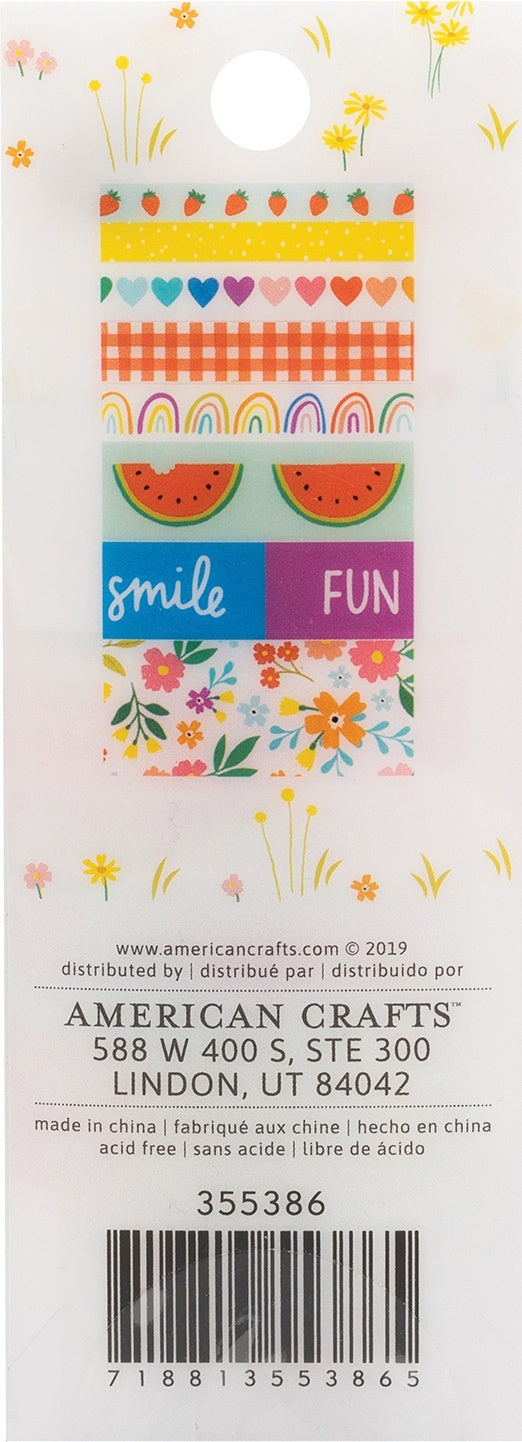American Crafts Amy Tan Picnic In The Park Washi Tape 8/Pkg - 620372