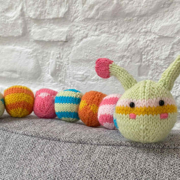 Curious Colourwork Caterpillar Toy