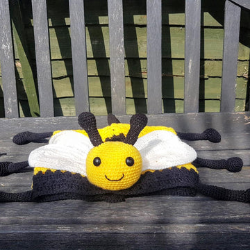 3in1 Happy Bee Folding Baby Blanket Toy Lovey