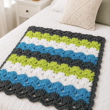 Ripple Fan Crochet Blanket