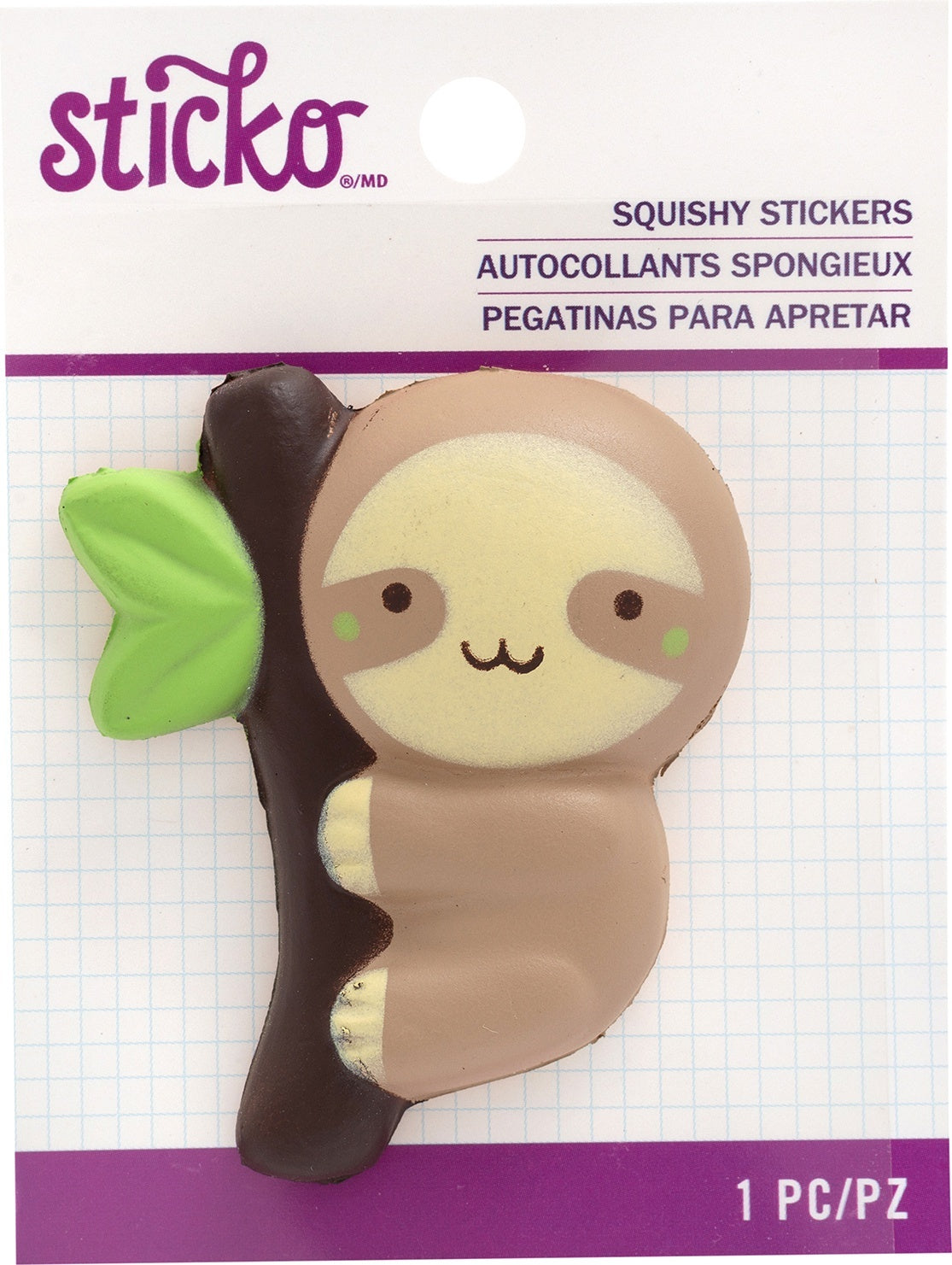 Sticko Squishy Sticker - Sloth