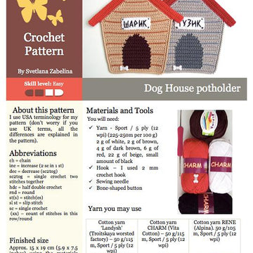 166 Dogs house kennel decor or potholder