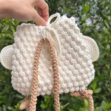 Sheep Bucket Bag Crochet Pattern PDF | Cute Crossbody Bag