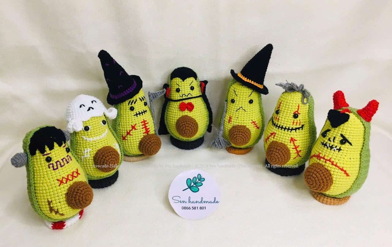 Avocado Halloween Edition- Crochet pattern _ PDf file- English