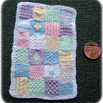 1:12th scale sampler cot cover