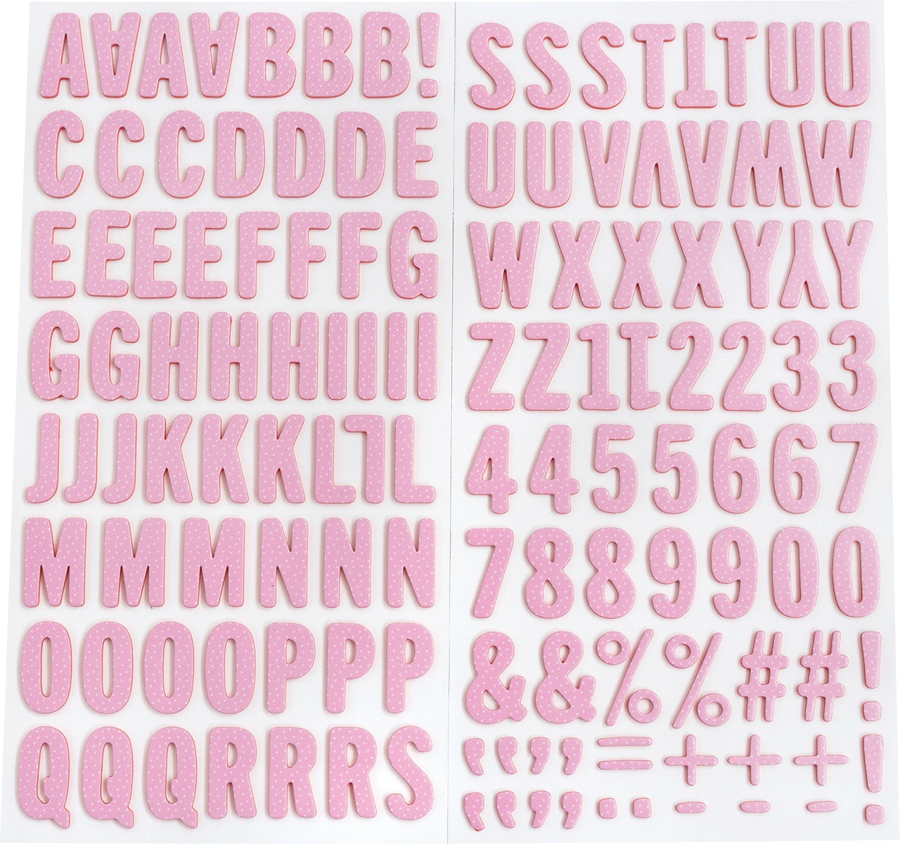 American Crafts Jen Hadfield Hey, Hello Thickers Stickers 138/Pkg - Alphabet/Foam